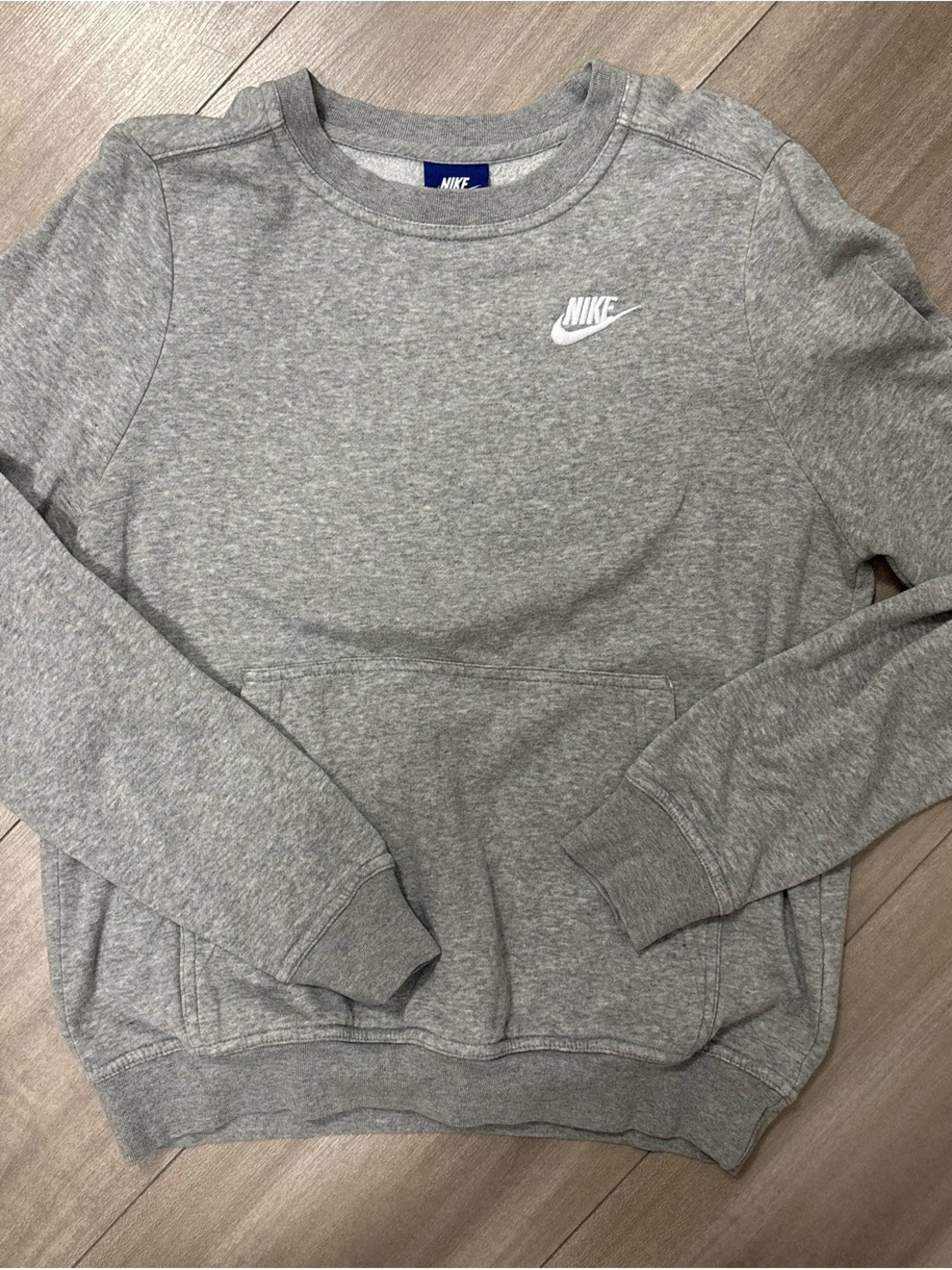 Nike Women's Gray Crewneck Sweatshirt with Logo